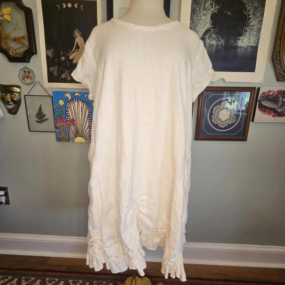 designer linen dress